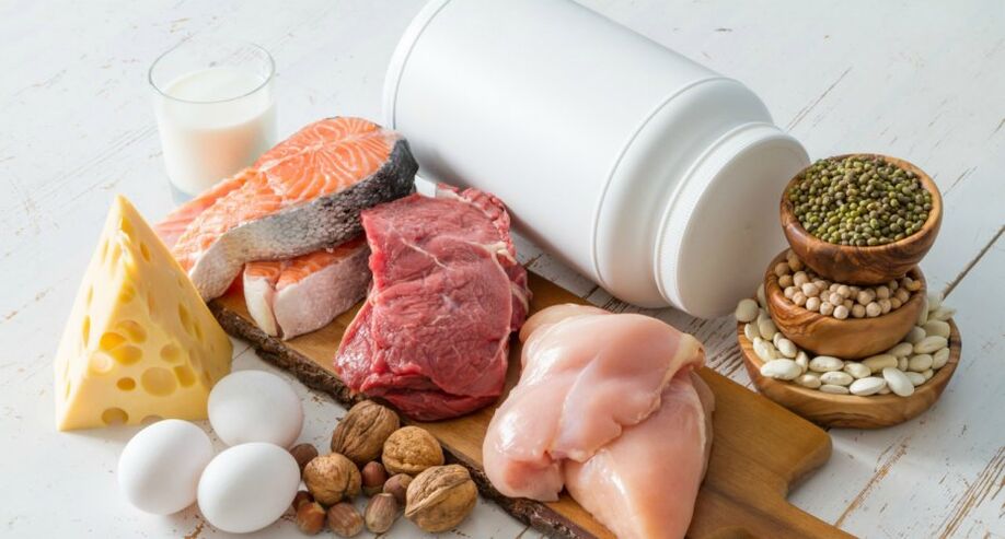 Different protein foods